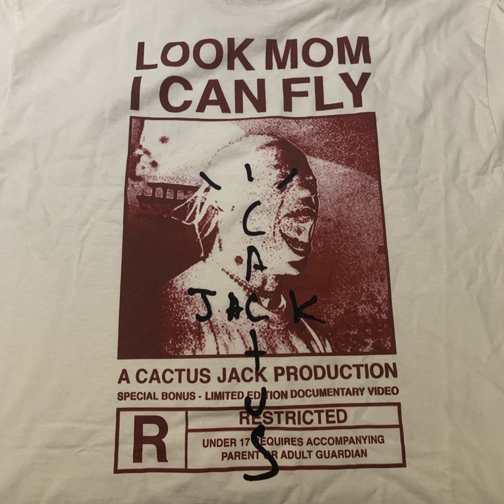 Travis Scott documentary Look Mom I Can Fly merch